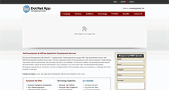 Desktop Screenshot of dotnetappdevelopmentindia.com